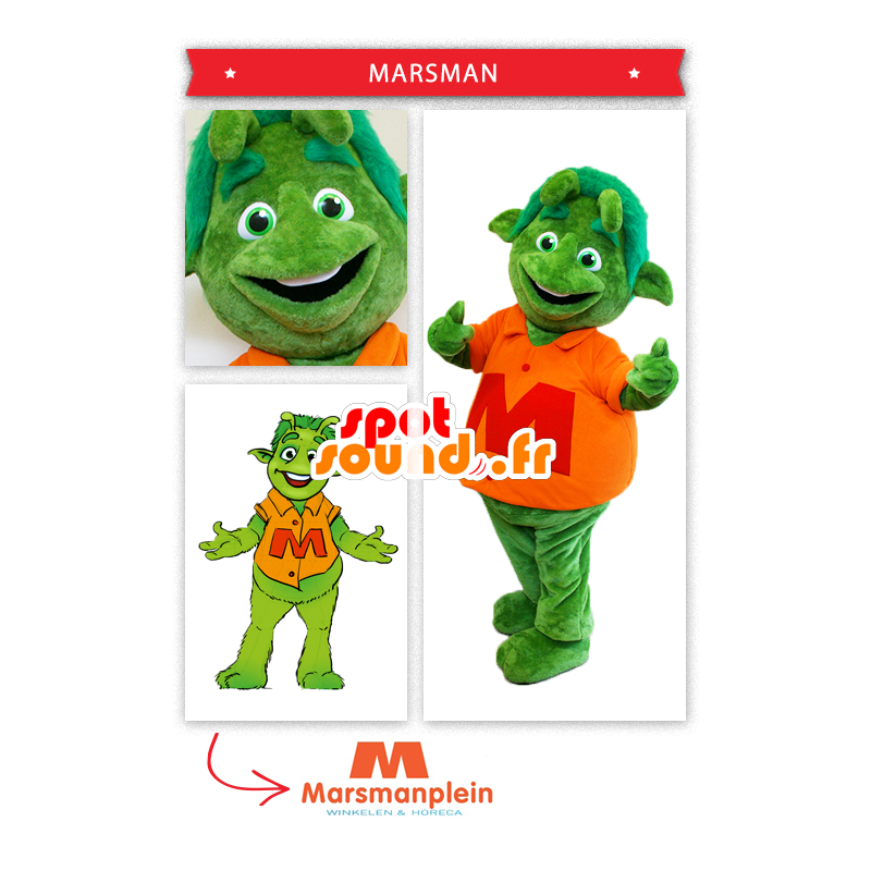 Mars maskot, grön främling - Spotsound maskot Mars maskot, grön främling - Spotsound maskot