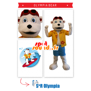Beżowy pluszowy Mascot pełym odbywa - MASFR20330 - Maskotka miś