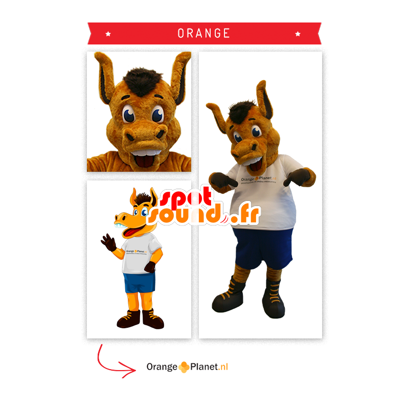 Maskot hnědý osel hříbě - MASFR20331 - hospodářská zvířata Maskot hnědý osel hříbě - MASFR20331 - hospodářská zvířata