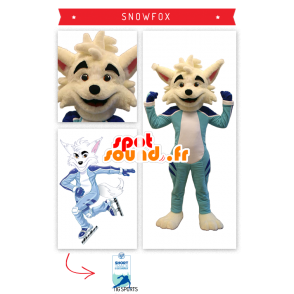 Maskot béžová fox bruslař šaty - MASFR20333 - Fox Maskoti