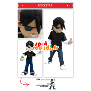 Mascot rockstar, nuori rokkari - MASFR20336 - Mascottes Humaines