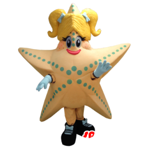 Mascot gigantische zeesterren, zalm en geel - MASFR20340 - Sea Star Mascottes