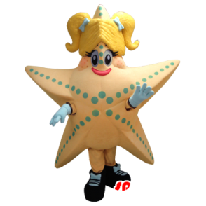 Mascot giganten sjøstjerner, laks og gult - MASFR20340 - Sea Star Maskoter