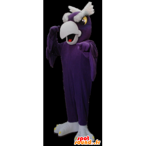 Fuglemaskot, lilla og grå grib - Spotsound maskot kostume