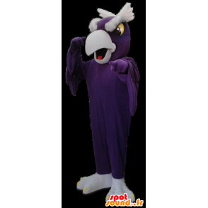 Mascotte bird, purple and gray vulture - MASFR20345 - Mascot of birds