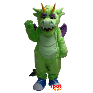 緑と紫のドラゴンのマスコット-MASFR20346-ドラゴンのマスコット