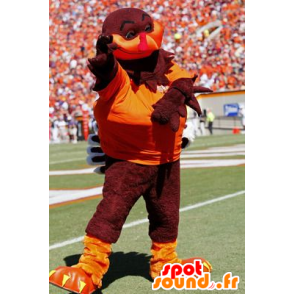 Turquia mascote e laranja marrom - MASFR20349 - Mascote Galinhas - galos - Galinhas