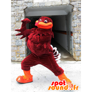 Brun kalkun maskot og oransje - MASFR20349 - Mascot Høner - Roosters - Chickens