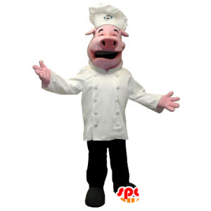 Varken mascotte gekleed in chef - MASFR20356 - Pig Mascottes