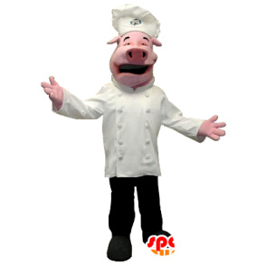 Maiale mascotte vestita in chef - MASFR20356 - Maiale mascotte