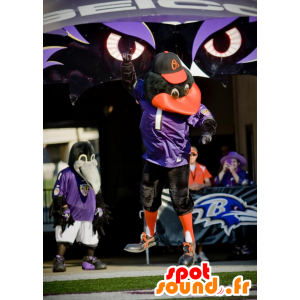 Black and orange raven mascot - MASFR20359 - Mascot of birds