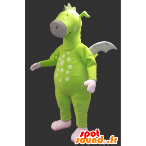 Neon drago verde mascotte - MASFR20367 - Mascotte drago