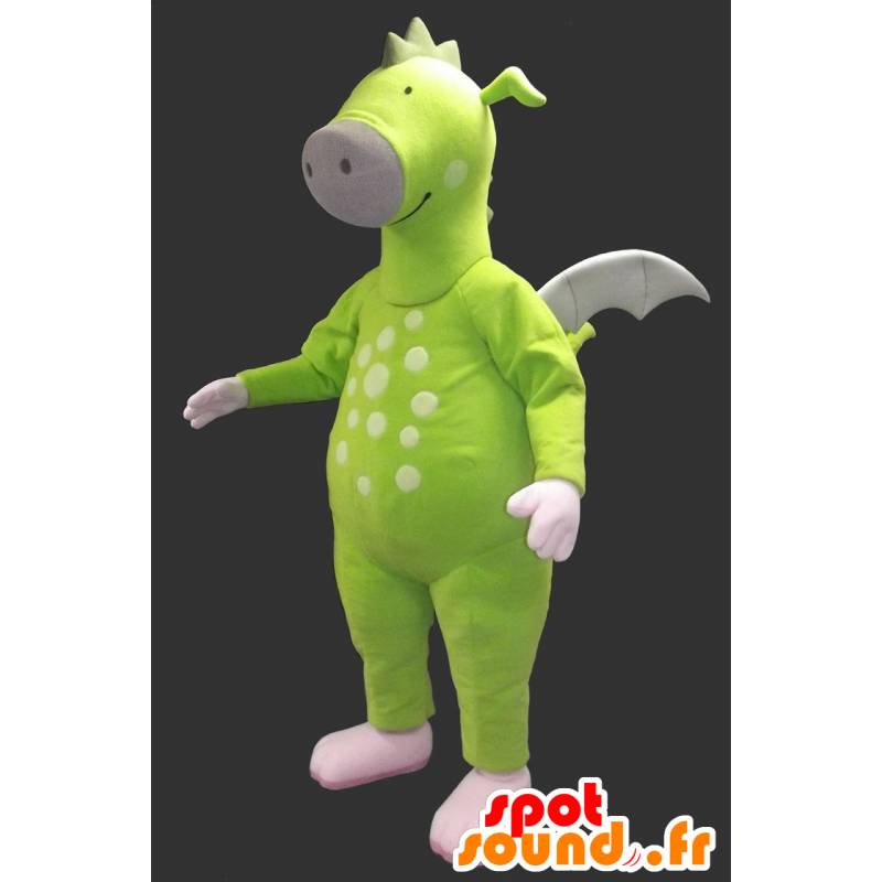 Neon green dragon maskot - MASFR20367 - Dragon Maskot