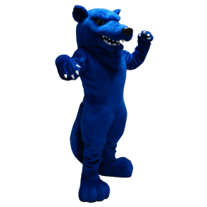 Mascot gigantische blauwe rat, kwaad uitziende - MASFR20377 - Mouse Mascot