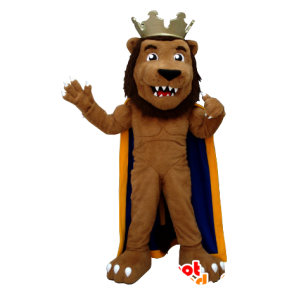 Lion maskot, klædt som en konge - Spotsound maskot kostume