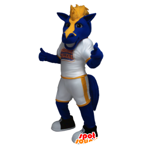 Modré a žluté koně maskot - MASFR20381 - kůň maskoti