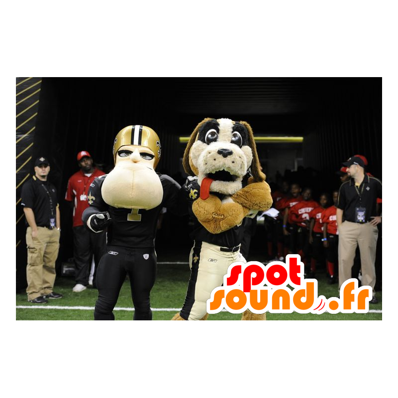 犬のマスコットとアメリカンフットボール選手-MASFR20385-犬のマスコット 犬のマスコットとアメリカンフットボール選手-MASFR20385-犬のマスコット