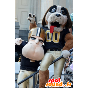 Dog Mascot and football player - MASFR20385 - Dog mascots