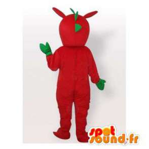 Mascotte de dragon rouge et vert. Costume de dragon - MASFR006410 - Mascotte de dragon