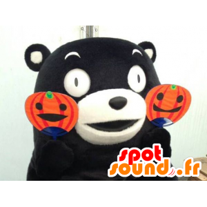 Svartvitt björnmaskot - Spotsound maskot