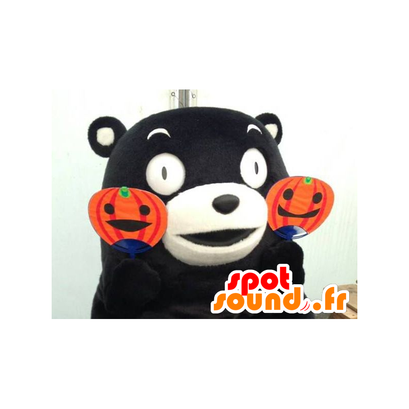 Svartvitt björnmaskot - Spotsound maskot