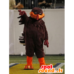 Maskotka brązowy i pomarańczowy ptak - MASFR20396 - ptaki Mascot