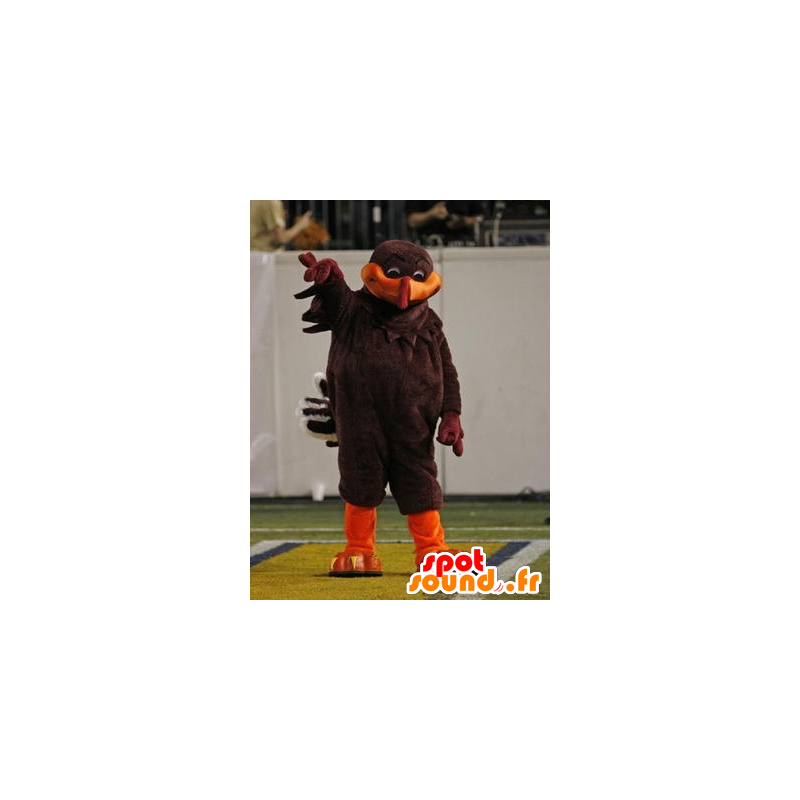Mascot brown and orange bird - MASFR20396 - Mascot of birds