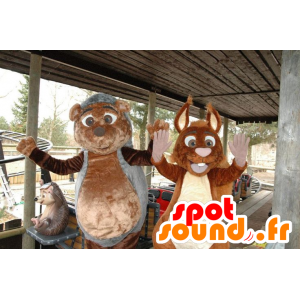 Pindsvin og egern maskotter - Spotsound maskot kostume