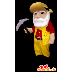 Gold miner mascot bearded miner - MASFR20404 - Human mascots