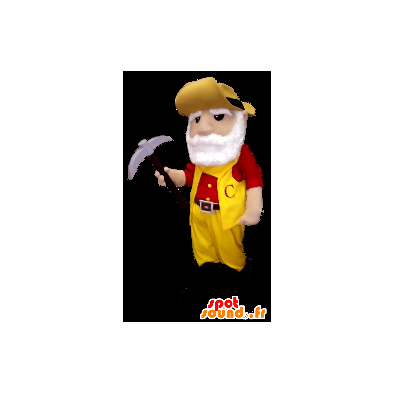 Gold miner mascot bearded miner - MASFR20404 - Human mascots