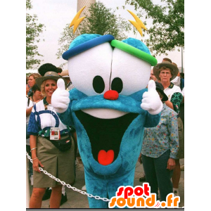 Mascot chico de color azul con los ojos grandes - MASFR20413 - Mascotas sin clasificar