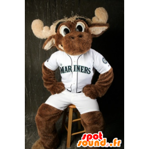 Caribou Maskottchen braun Dynamik - Waldtiere - MASFR20423 - SpotSound.fr