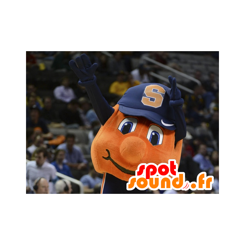 Naranja mascota de baloncesto con una gorra - MASFR20430 - Mascota de deportes Naranja mascota de baloncesto con una gorra - MASFR20430 - Mascota de deportes