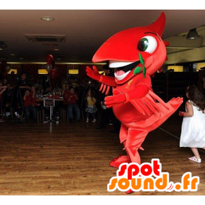 Large red bird mascot - MASFR20431 - Mascot of birds