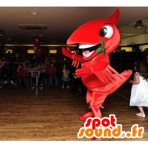 Large red bird mascot - MASFR20431 - Mascot of birds