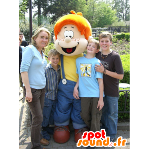 Mascot Ball, beroemde karakter van de strip Bollie en Billie - MASFR20432 - Celebrities Mascottes