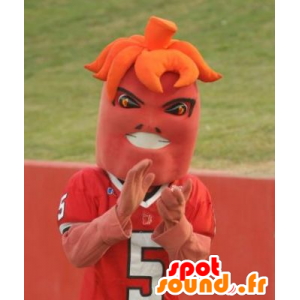 Homem dos esportes mascote roxo e laranja - MASFR20433 - Mascotes homem