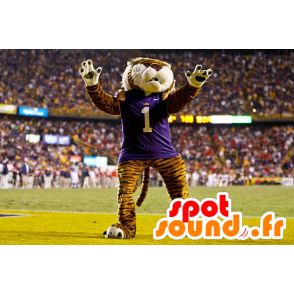 Tiger Mascot, Cat, in sportswear - MASFR20434 - Tiger mascots