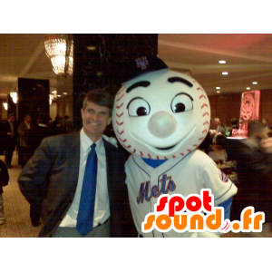 Hvit baseball maskot - MASFR20437 - sport maskot