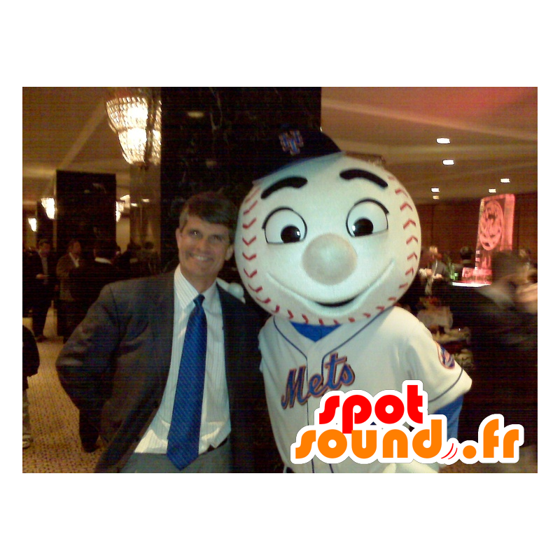Vit baseballmaskot - Spotsound maskot Vit baseballmaskot - Spotsound maskot