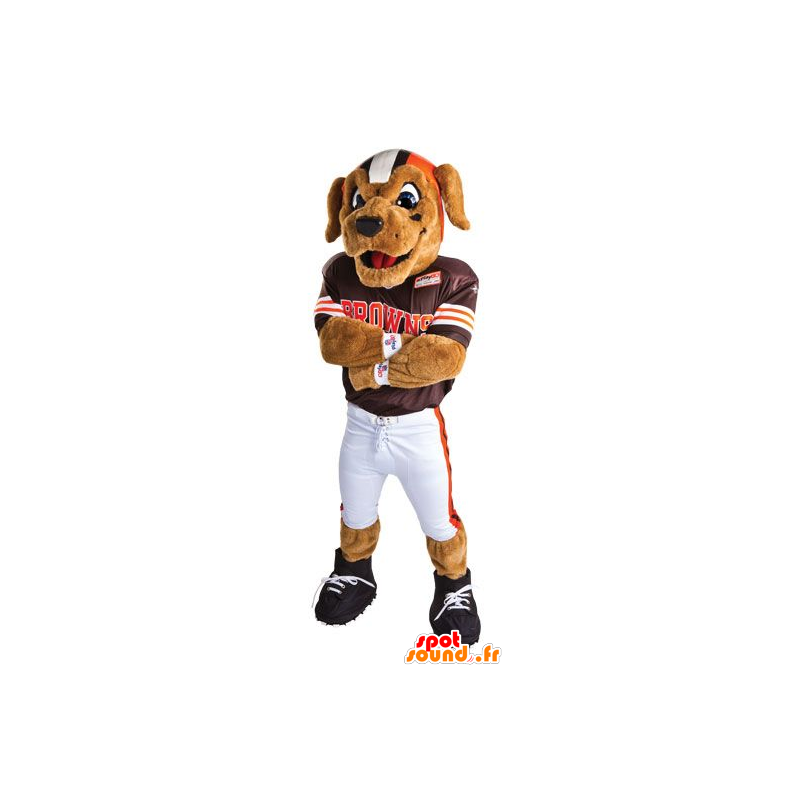 Dog mascot dressed in American football - MASFR20441 - Dog mascots