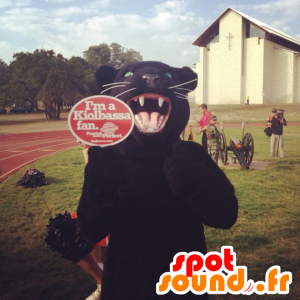 Svart panter maskot - Spotsound maskot