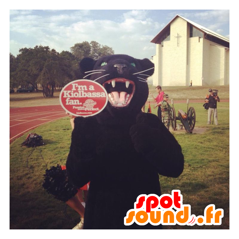 Svart panter maskot - Spotsound maskot Svart panter maskot - Spotsound maskot
