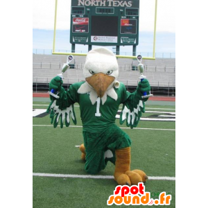 White eagle mascot, orange and green - MASFR20458 - Mascot of birds