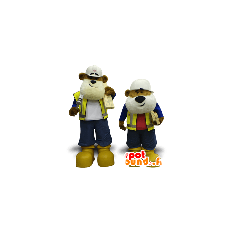 2 Bear mascottes zelvers - MASFR20465 - Bear Mascot