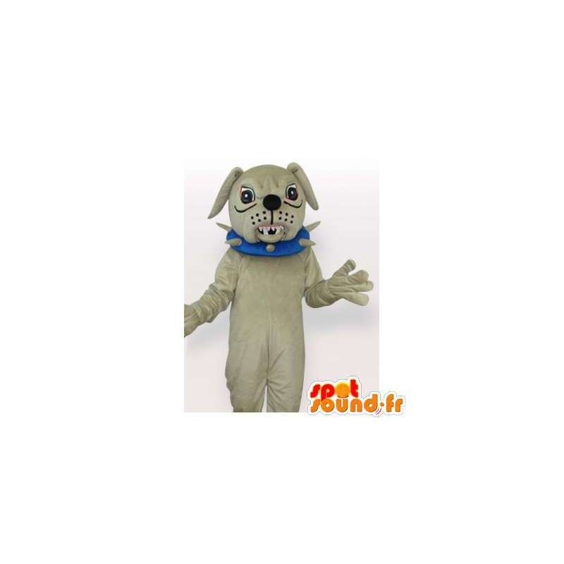 Grigio bulldog mascotte. Bulldog costume - MASFR006414 - Mascotte cane