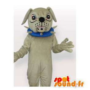 Gray bulldog maskot. Costume bulldog - Hundemaskoter - MASFR006414 - SpotSound.fr