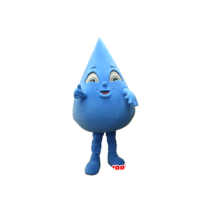 Mascotte de goutte d'eau, bleue, géante - MASFR20471 - Mascottes non-classées