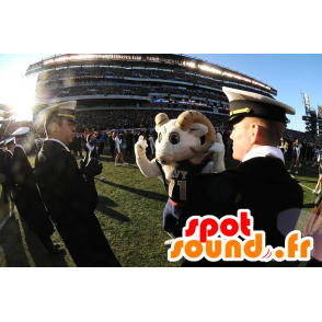 Mascote carneiro, cabra, branco e marrom - MASFR20480 - Mascot Touro