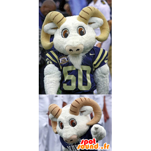 Mascote carneiro, cabra, branco e marrom - MASFR20480 - Mascot Touro